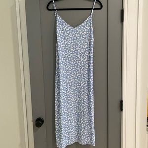 Reformation blue floral midi dress, size 4
